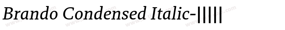 Brando Condensed Italic字体转换